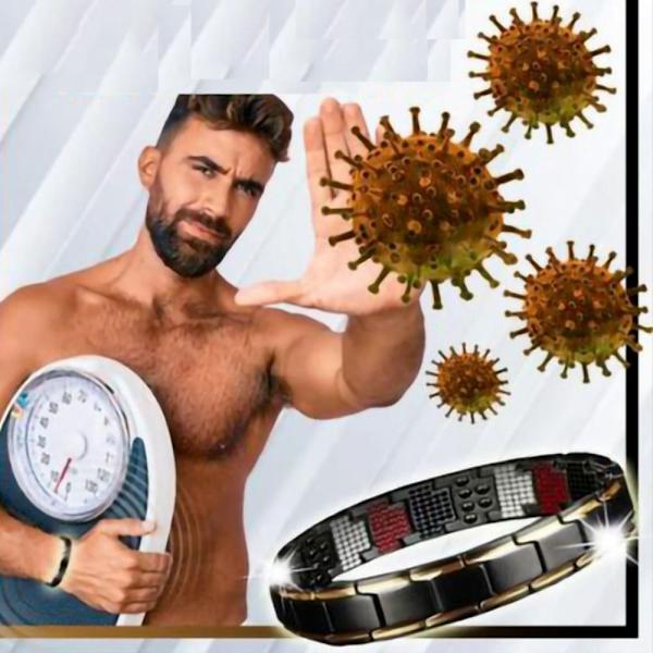 Magneettinen laihdutusrannekoru Magneettinen terveydenhuollon rannekoru MUSTA black silver