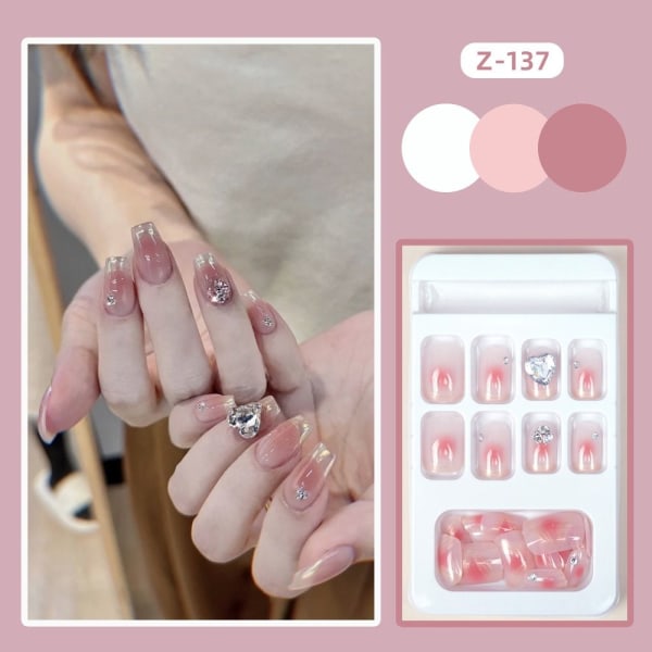 24stk False Nails Short Square WM-22 WM-22 WM-22