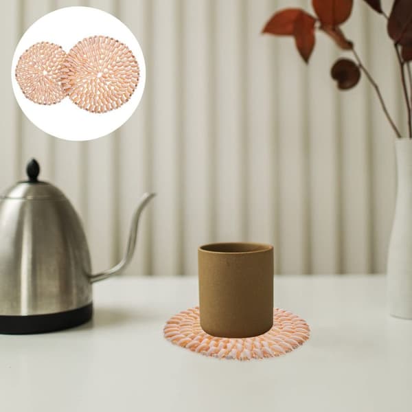 2 kpl Seashell-lasinalusen pidike Hot Pot -pidikkeen pyöreä pidike