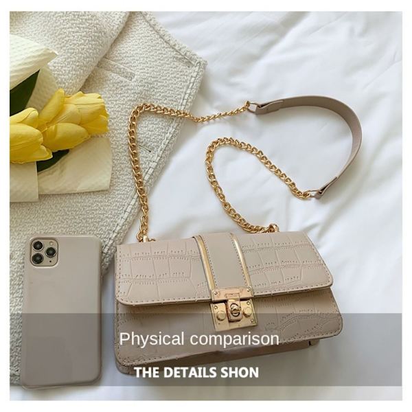 Vintage Chain Bag Axelväska KHAKI Khaki