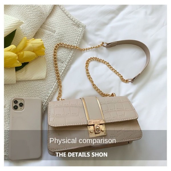 Vintage Chain Bag Skulderveske HVIT White