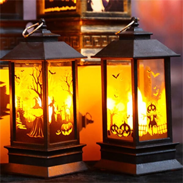 Halloween Portable Lantern Pumpkin Castle Lantern Lamp