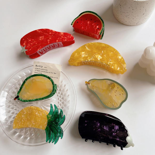 Grønnsaksfrukt Hårnål Hårklemme F 6,5 cm*3,8 cm F 6,5 cm*3,8 cm F 6.5cm*3.8cm