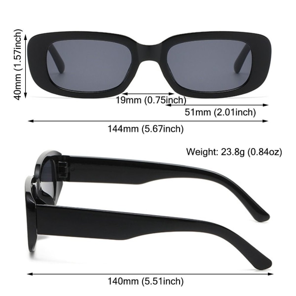 Y2K solbriller rektangel solbriller C03 C03 C03