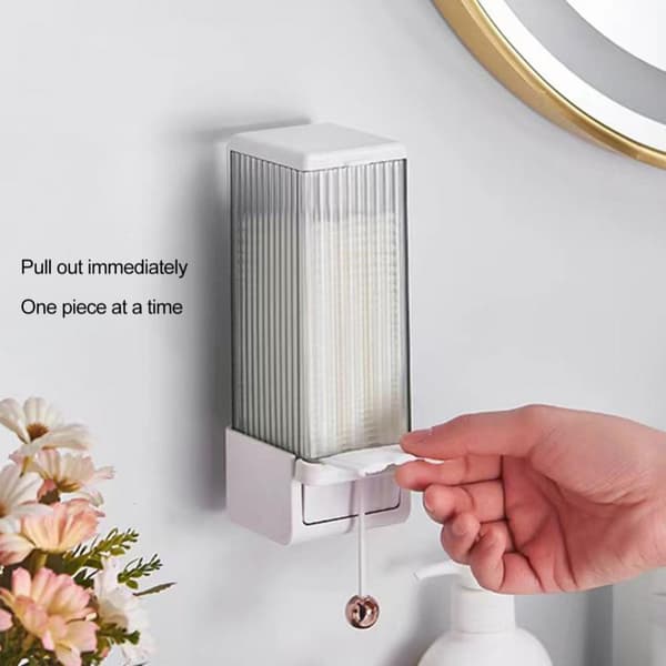 Makeup Bomull Oppbevaringsboks Bomull Pad Dispenser HVIT white