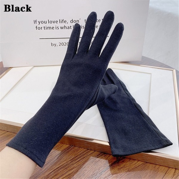 Bomullshandskar Solskyddshandskar SVART black