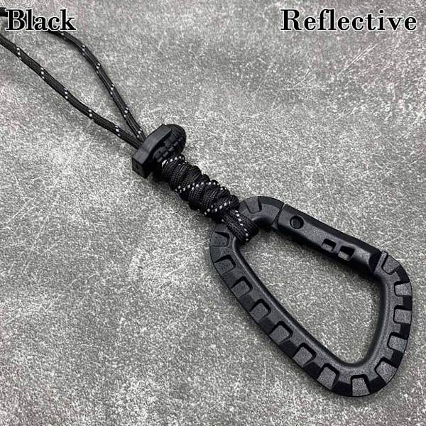 Fastgør quickdraw sjækle karabinhage Clip SORT REFLECTIVE Black Reflective-Reflective