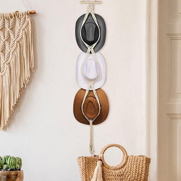 Macrame Hatthylle Hatt Displaystativ LAG LAG layer