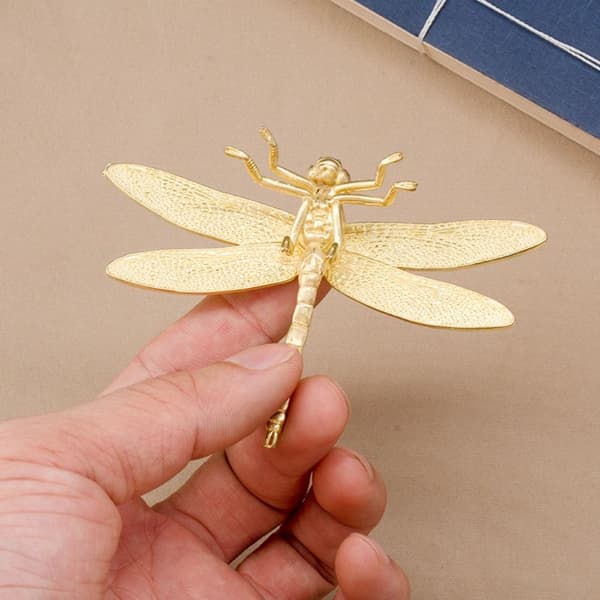 2 stk. Øyenstikkerfigur GULL gold