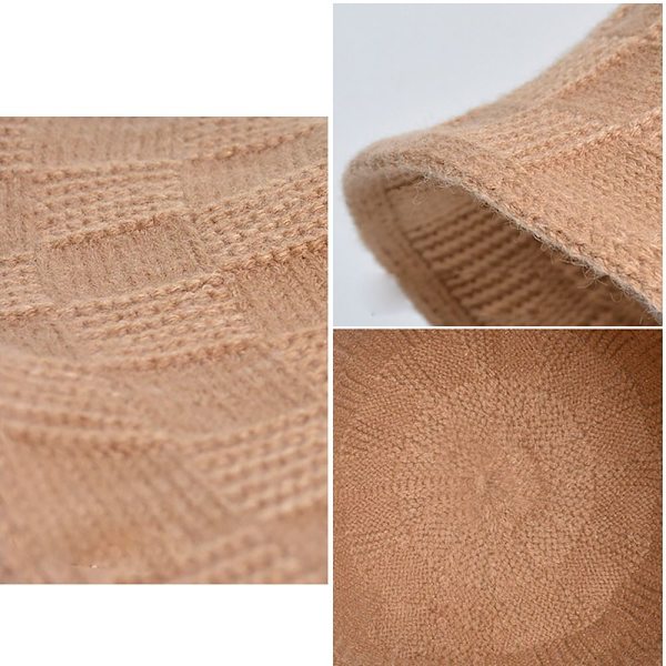 Höst Vinter Mössa Stickad Cap KHAKI Khaki
