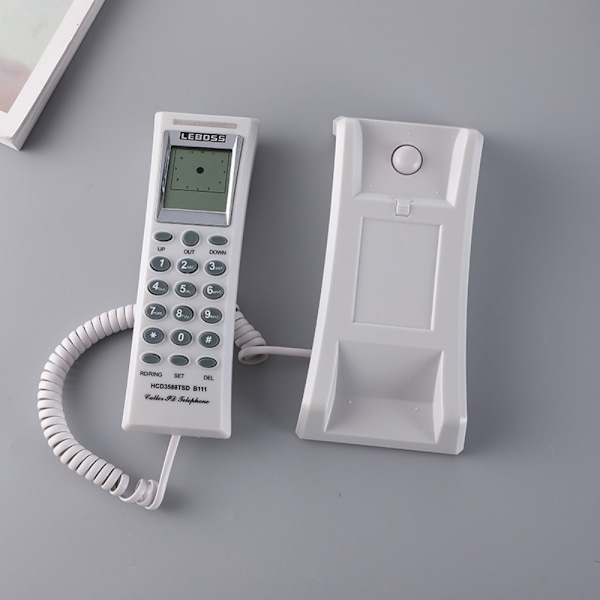 Trådbunden telefon Kabeltelefon VIT White
