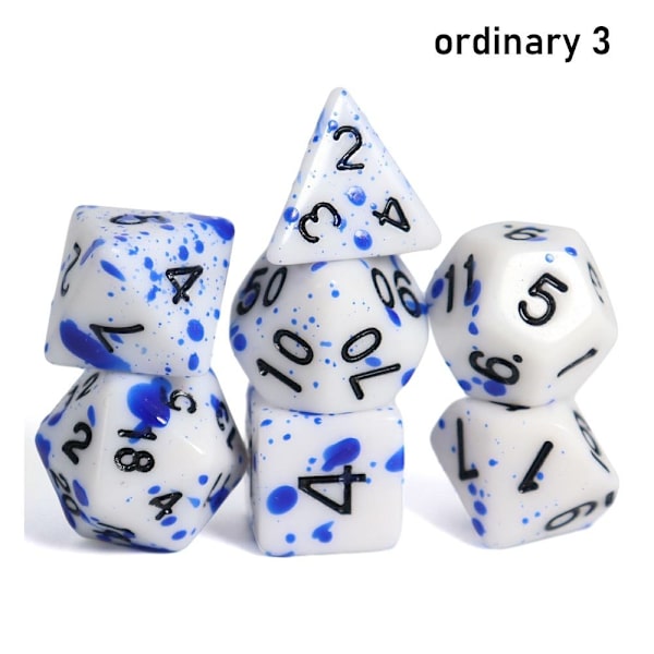 7 kpl / set DND Dice Polyhedral Noppa TAVAALLINEN 3 TAVANINEN 3 ordinary 3