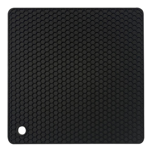 Silikonunderlagsmatte for varme gryter og panner SVART SQUARE SQUARE Black Square-Square
