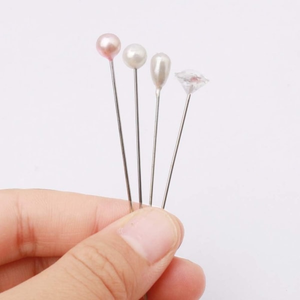400 kpl Kukkakimppuneulat Flower Pin Pearl Head Pins