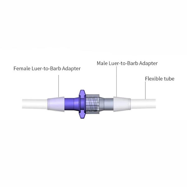 10 Stk Hun Luer Lock PP Slange Modhage Adapter Slange Modhageskrue
