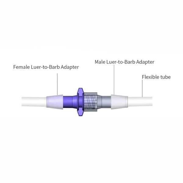 10stk hunn Luer Lock PP slange mothake Adapter slange mothake skrue