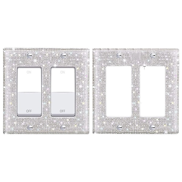 US Standard Switch Panel Sticker Rhinestones Socket Frame 05 05 05