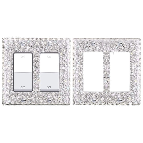 US Standard Switch Panel Sticker Rhinestones Socket Frame 06 06 06