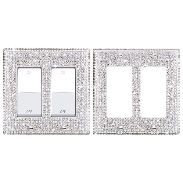 US Standard Switch Panel Sticker Rhinestones Socket Frame 08 08 08
