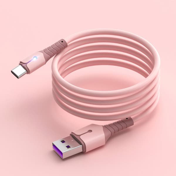 Ladekabel Hurtigtelefonlader ROSA 1,5MTYPE-C TYPE-C Pink 1.5MType-C-Type-C