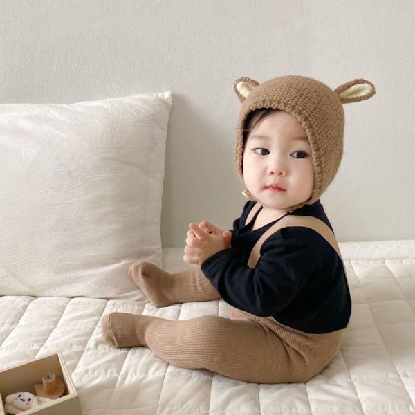 Baby hattu Neulottu lasten hattu BEIGE beige