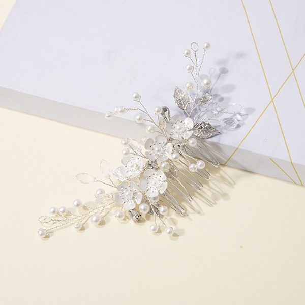 Blomsterperle-hårkam Krystalrhinestone-hårnåle 1 1 1