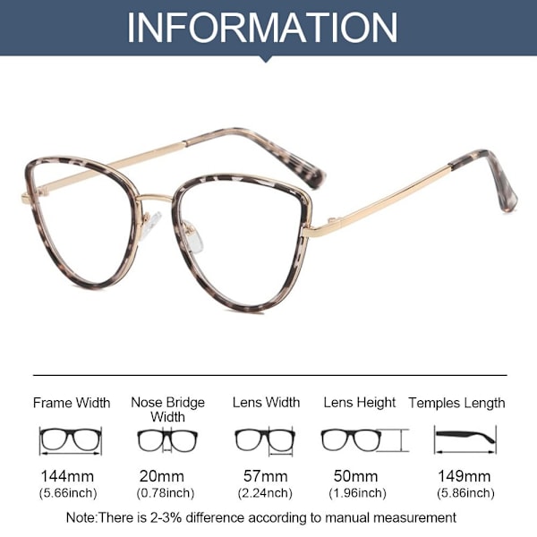 Anti-Blue Light Briller Overdimensionerede briller LEOPARD PRINT Leopard print