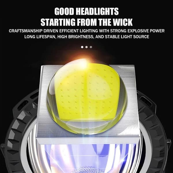 Lang rekkevidde Hodelykt LED Spotlight GUL LYS GUL LYS yellow light