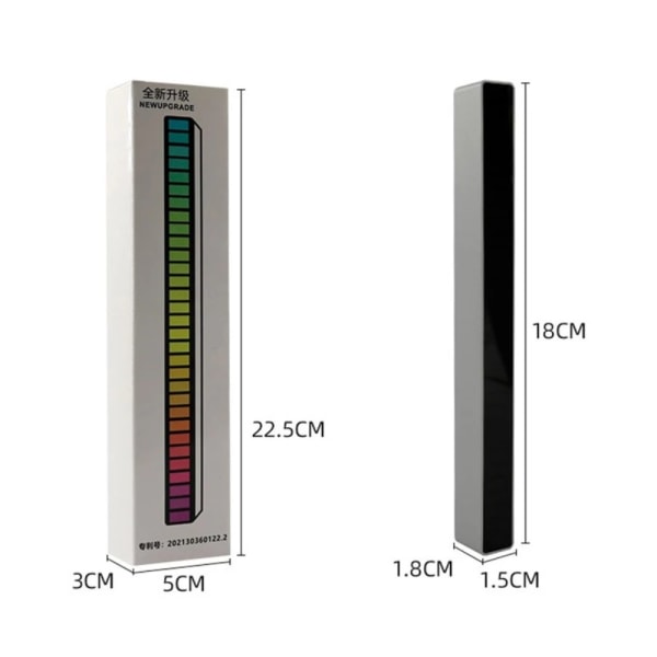 RGB yölamppu musiikki rytmivalo MUSTA 32LED APP 32LED Black 32Led with app-32Led with app