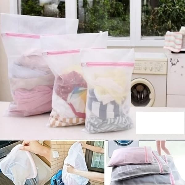 3 Styck Mesh Maskintvättpåsar Mesh 3Pcs
