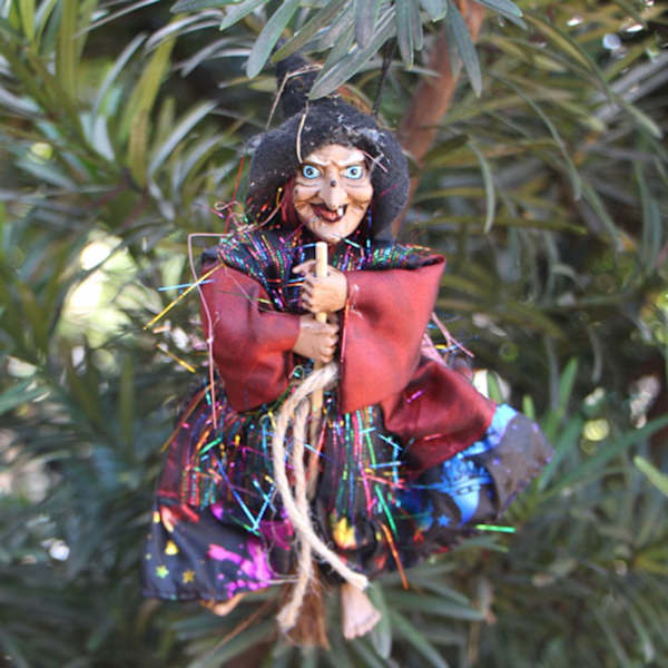 Halloween Ghost Festival Heksefigur hengende dukke Yellow