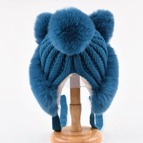 Trapper Hat Øreklap hætte BLÅ blue