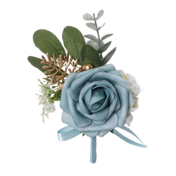 Champagne Håndledsarmbånd Håndledsblomst BLÅ blue