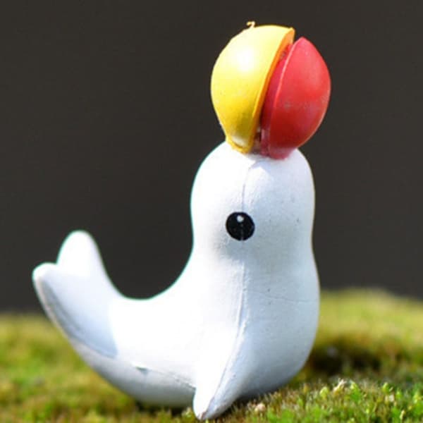 12 stk Delfin Micro Landskab Delfin Figur DIY HVID White