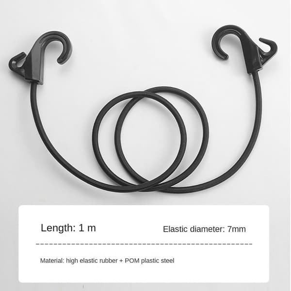 Bungee Cord Bagasjevogn Stropp Gummi Elastisk Tau