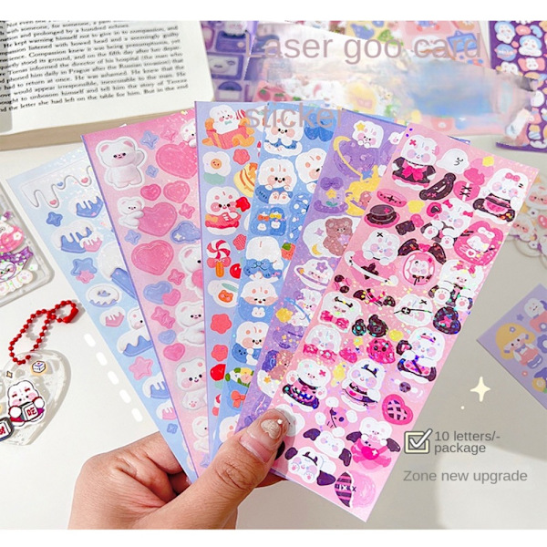 100 stk Sticker Set Pack Laser Cute Stickers C C C