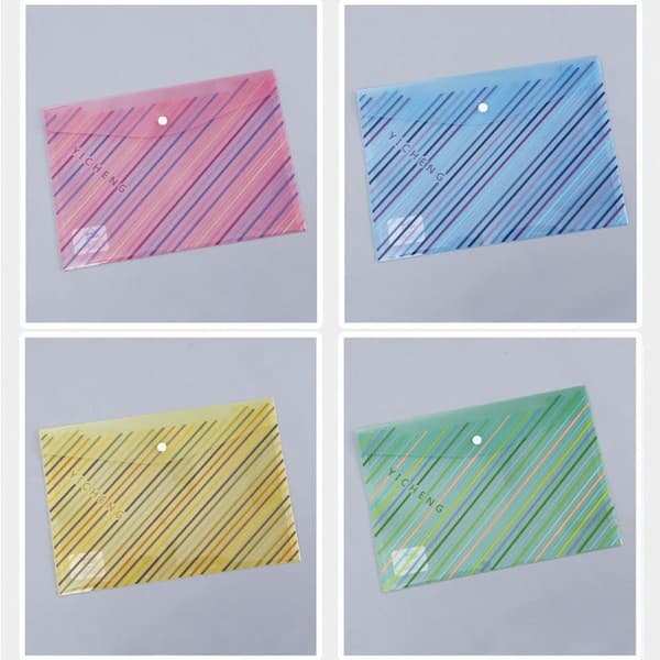 3stk A4 Filpose Cartoon a4 Mappe BLÅSTRIPE STRIPE Blue Stripe-Stripe