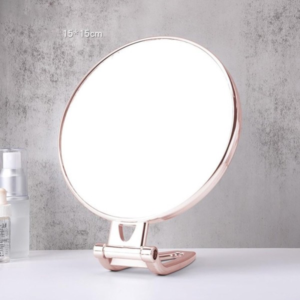 Kosmetisk speil Dobbeltsidig speil ROSE GULL ELLIPTISK Rose Gold Elliptical-Elliptical