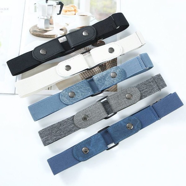 2 stk spennefritt belte midjebelte D-MED SPENNE D-MED SPENNE D-with buckle