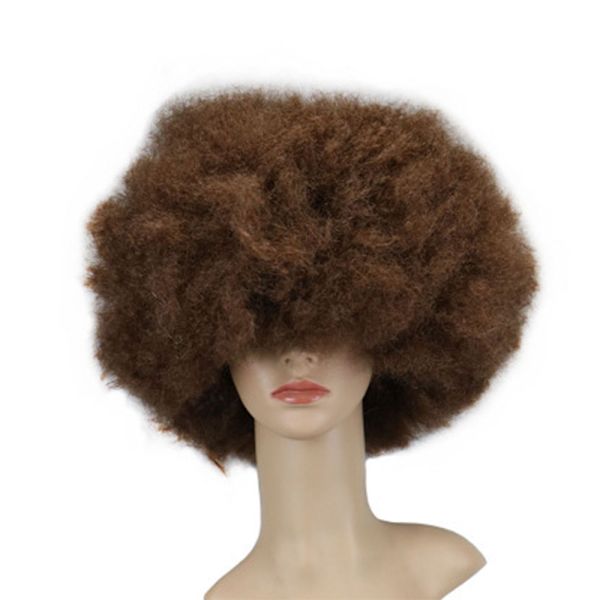 Afro Curly Wig Joker Hårcover BRUN brown