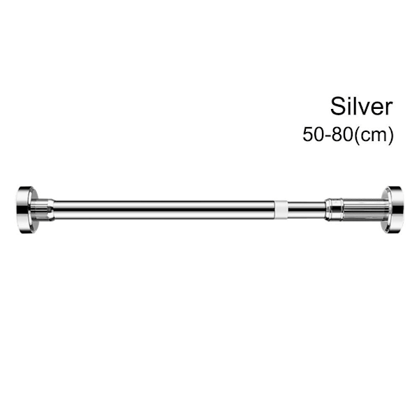 Vaatteiden kuivausteline Teleskooppitanko SILVER 50-80cm 50-80cm silver 50-80cm-50-80cm