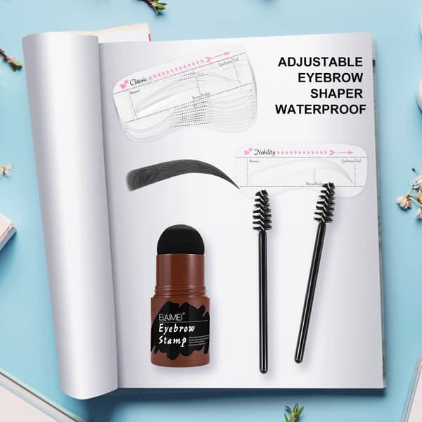 Øjenbrynsskabelon Makeup Kit Black