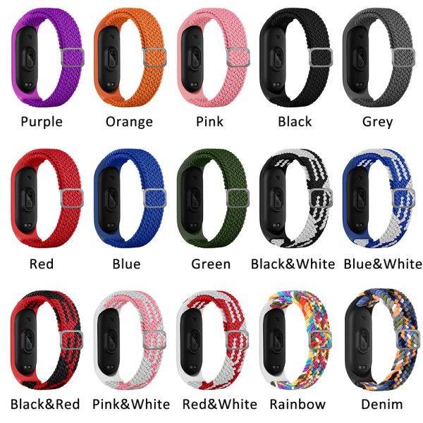 För Xiaomi Mi Band 3/4/5/6 Strap Armband rainbow