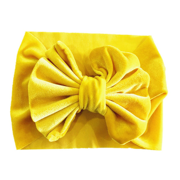 Velvet Baby Bow -hiuspanta Newborn Winter -hiusnauhat KELTAINEN Yellow