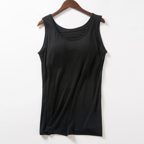 Strap Vest Basic Vest SORT M black M