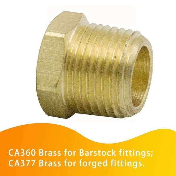 2 stk messing rør fitting sekskant bøsning reducerende bøsning messing rør