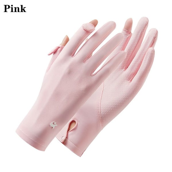 Ice Silk Handsker Anti-UV Handsker PINK pink