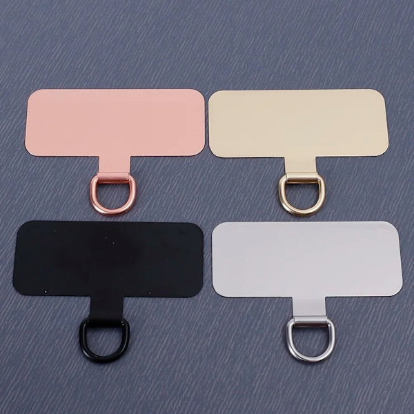 Metall phone case Clip Mobiltelefon Sling Rope Card Clip SVART2 Black2