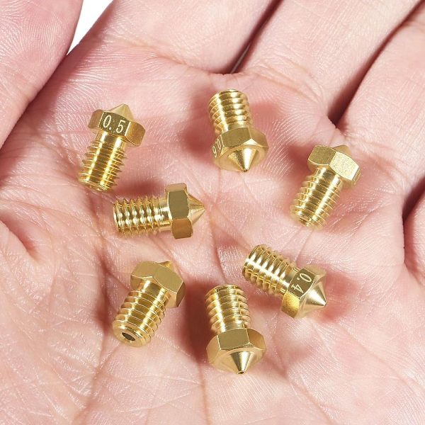 22 kpl 3D-tulostimen ekstruuderin suuttimet messinki 0,2 mm 0,3 mm 0,4 mm 0,5 mm