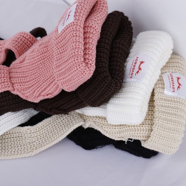 Pitkä Rabbit Ear Brimless Hat PINK pink